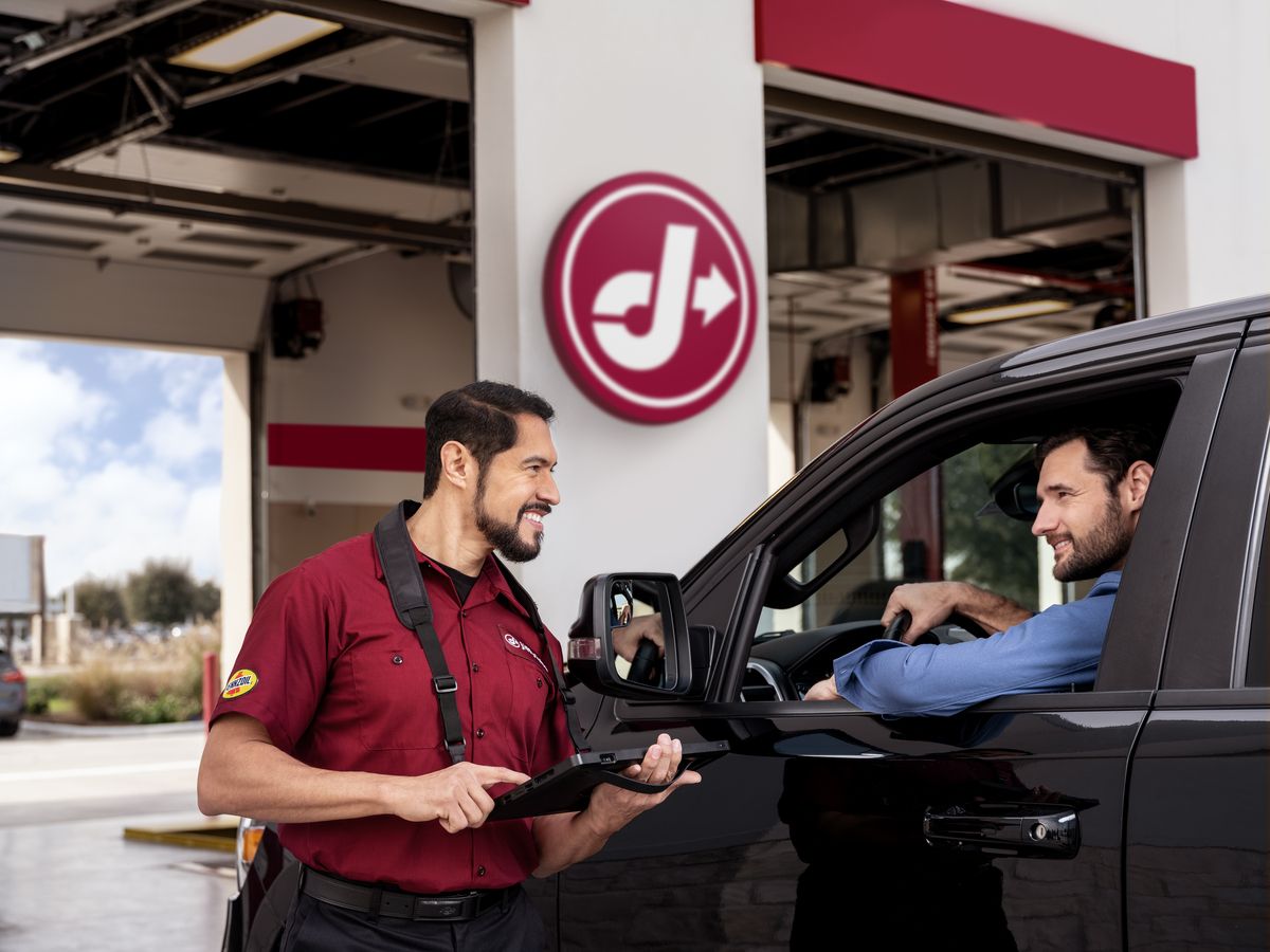 Service advisor explaining results